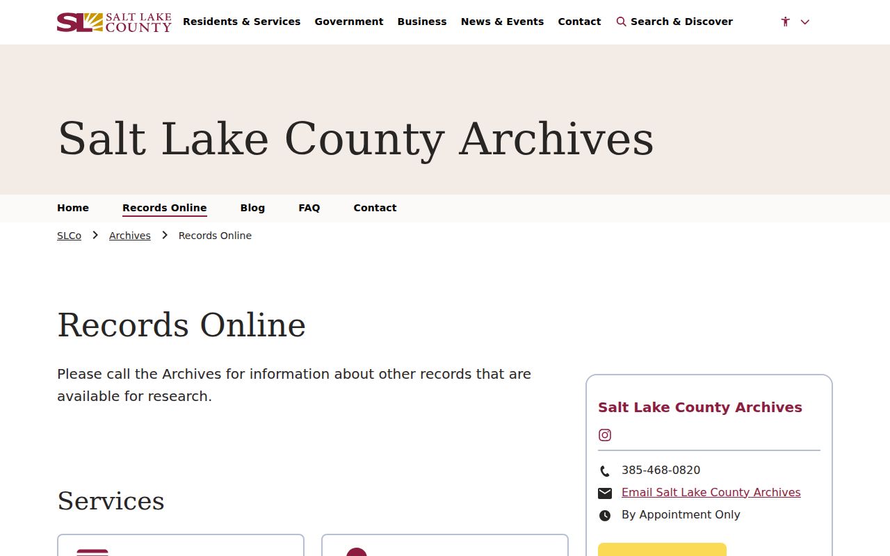 Salt Lake County digital archives records for Murray house history