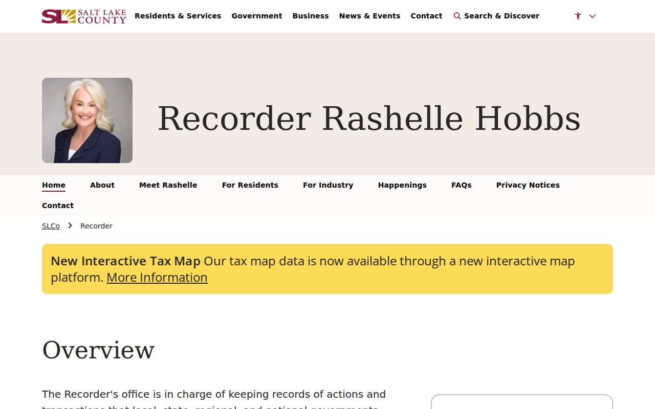Salt Lake County Recorder office information for Murray records
